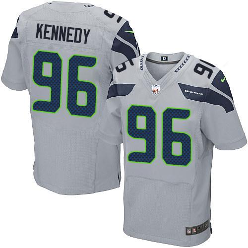 Nike Seahawks #96 Cortez Kennedy Grey Alternate Men's Stitched NFL Vapor Untouchable Elite Jersey